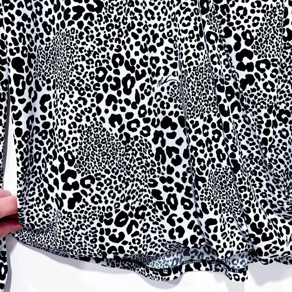 MICHAEL KORS Black & white Cheetah print ‎ top - Picture 4 of 8